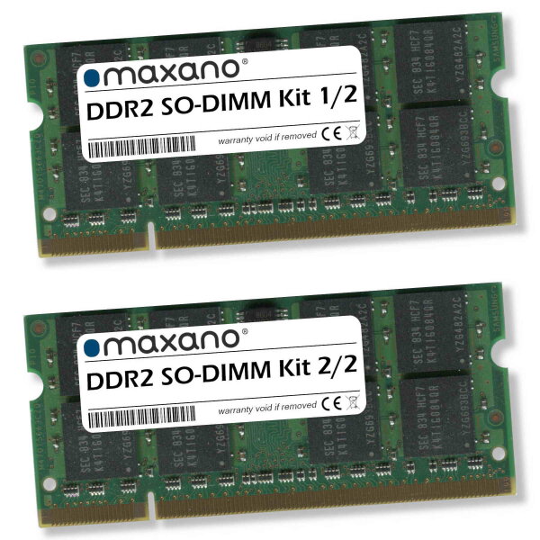 8GB Kit 2x 4GB RAM für Dynabook (Toshiba) Satellite P500 (DDR2) (PC2-6400 SO-DIMM)
