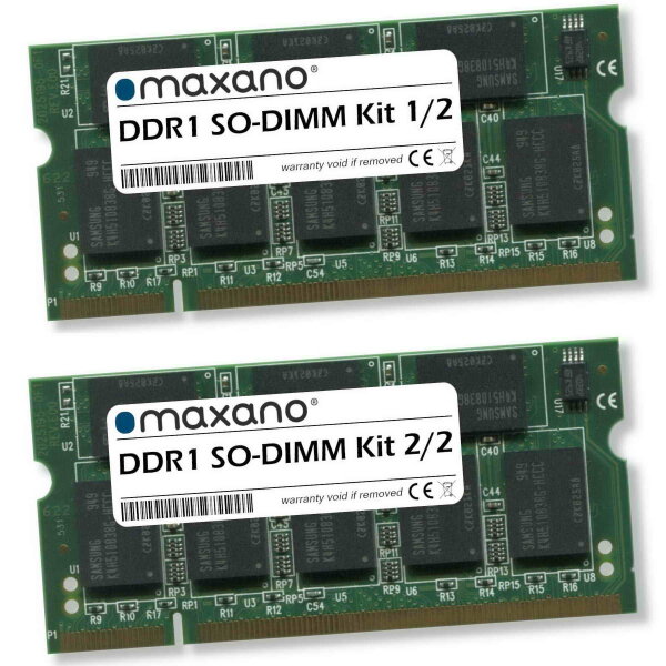 2GB Kit 2x 1GB RAM für Dynabook (Toshiba) Satellite Pro 2100 (P4) (PC-2700 SO-DIMM)