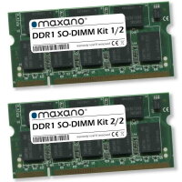 2GB Kit 2x 1GB RAM für Dynabook (Toshiba) Tecra 9100 (PC-2700 SO-DIMM)