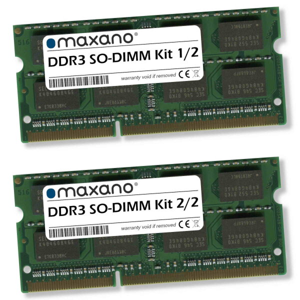 16GB Kit 2x 8GB RAM für Samsung RC420/RC520/RC720 (PC3-10600 SO-DIMM)